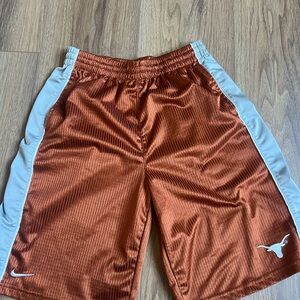 Nike youth large (16-18) Burnt Orange and White Shorts Texas longhorns